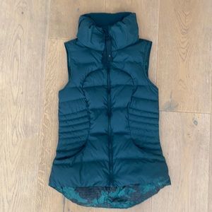 Lululemon down vest - beautiful green. Perfect condition.